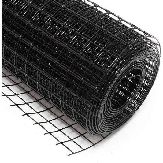 Malla Plastificada Negra 1/2" e=7mm    60cm x 10mt