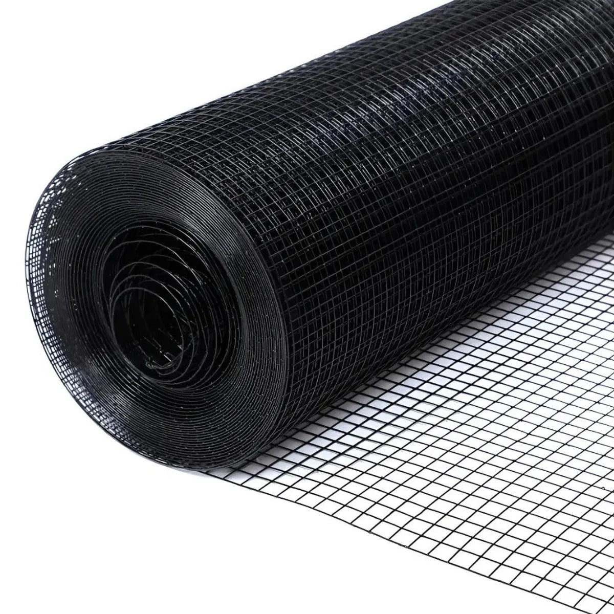 Malla Plastificada Negra 1/2" e=7mm    90cm x 10mt